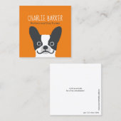 Franse Bulldog | Cute Dog | Pet Care Vierkante Visitekaartje (Voorkant / Achterkant)