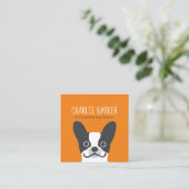 Franse Bulldog | Cute Dog | Pet Care Vierkante Visitekaartje (Staand voorkant)