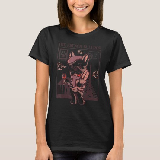 Franse Bulldog Cute Dog T-shirt (Voorkant)
