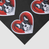 Franse Bulldog Cute Frenchie Cadeaupapier Tissuepapier (Detail)