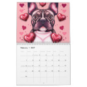 Franse Bulldog Cute Frenchie Photo Calendar Kalender (Feb 2027)