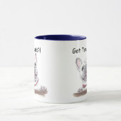 Franse Bulldog Cute Happy Tekening | Behandelde be Mok (Midden)