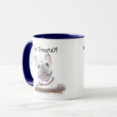 Franse Bulldog Cute Happy Tekening | Behandelde be Mok (Voorkant links)
