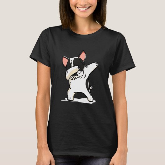 Franse Bulldog Dabbing Frenchie Dog Dab T-shirt (Voorkant)
