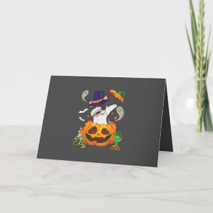 Franse Bulldog Dabbing om Pompoen Halloween te Ope Feestdagen Kaart