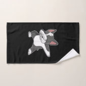 franse bulldog dabt frenchie hond dab dans gift handdoek (Handdoek)