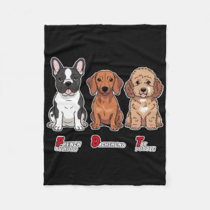 Franse Bulldog Dachshund Toy Poodle Grappig Subtie Fleece Deken