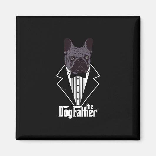 Franse Bulldog Dad Frenchie Papa Gift Magneet (Voorkant)