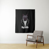 Franse Bulldog Dad Frenchie Papa Gift Wandkleed (In situ)