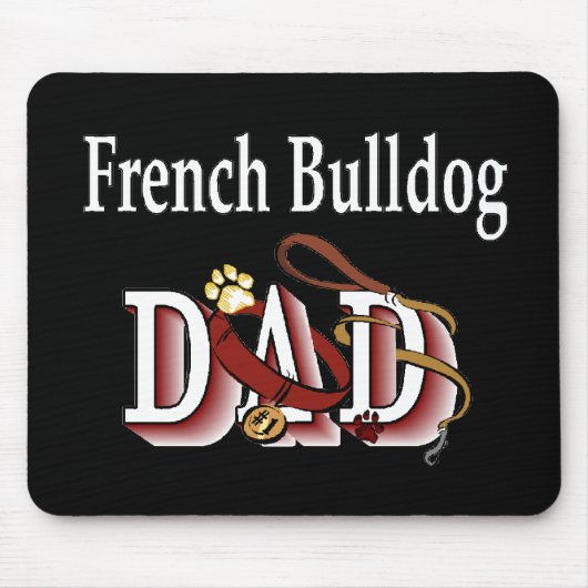 Franse Bulldog Dad Gifts Muismat (Voorkant)