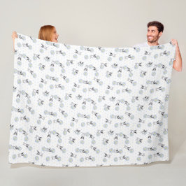 Franse Bulldog Daisy Fleece Blanket Deken