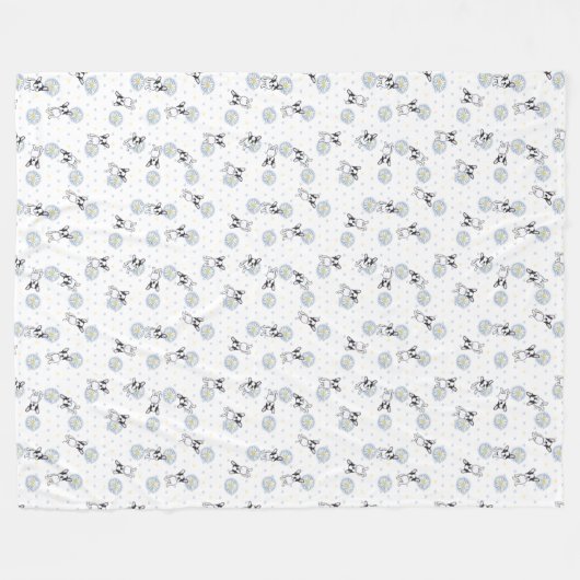 Franse Bulldog Daisy Fleece Blanket Deken (Voorkant (Horizontaal))