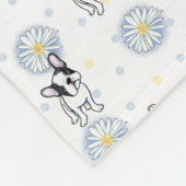 Franse Bulldog Daisy Fleece Blanket Deken (Hoek)