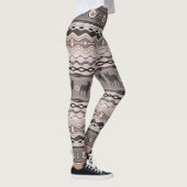 Franse Bulldog - Decoratief Patroon in pastels Leggings (Rechts)
