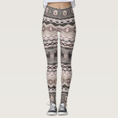 Franse Bulldog - Decoratief Patroon in pastels Leggings (Voorkant)