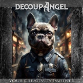 Franse Bulldog - Decoupage - Tissuepapier