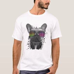 Franse Bulldog Deejay Cool DJ Hondenliefhebber Fre T-shirt