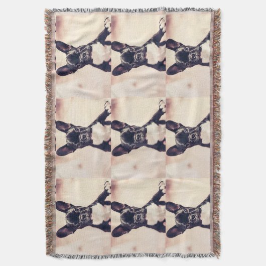 Franse Bulldog Deken (Voorkant Verticaal)