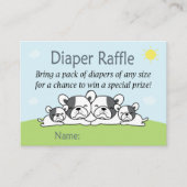 Franse Bulldog Diaper Raffle Tickets (Voorkant)