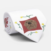 Franse Bulldog Dog Art Stropdas (Opgerold)