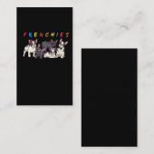 Franse Bulldog Dog Crew Hair Bow en zonnebrillen Visitekaartje (Voorkant / Achterkant)