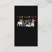 Franse Bulldog Dog Crew Hair Bow en zonnebrillen Visitekaartje (Voorkant)