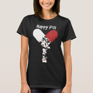 Franse Bulldog Dog Happy Pill Frenchie mama papa T-shirt