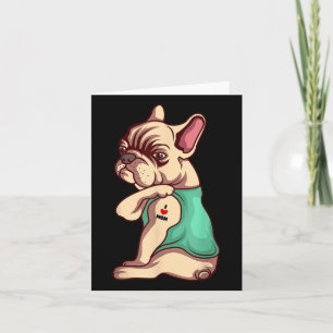 Franse Bulldog Dog I Love mama Tattoo Lover Funny Kaart