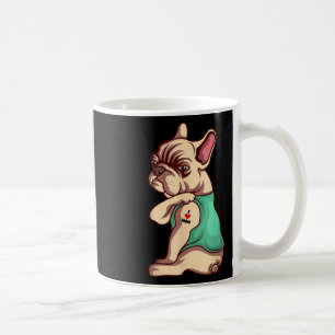 Franse Bulldog Dog I Love mama Tattoo Lover Funny Koffiemok