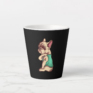 Franse Bulldog Dog I Love mama Tattoo Lover Gift Latte Mok