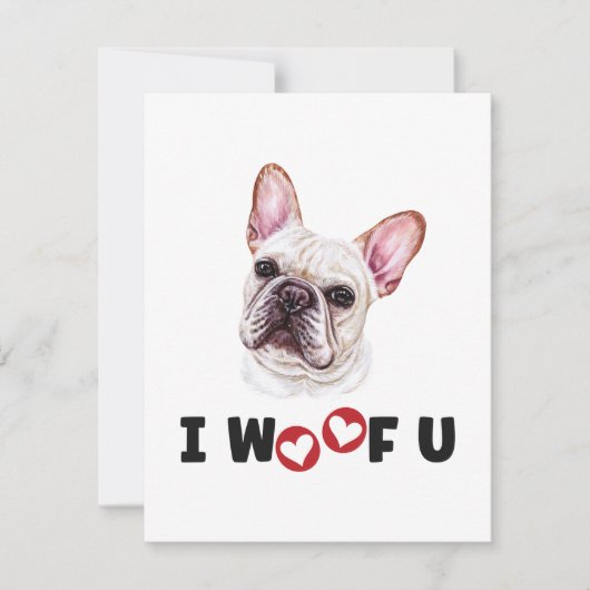 Franse Bulldog Dog I Woof je (Voorkant)