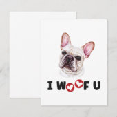 Franse Bulldog Dog I Woof je (Voorkant / Achterkant)