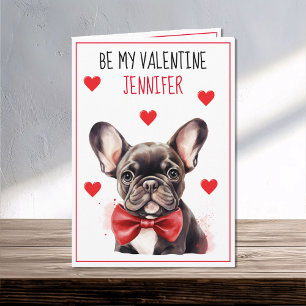 Franse Bulldog Dog I Woof You Valentijn Kaart