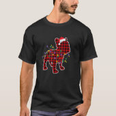 Franse Bulldog Dog kerstpyjama's met kerstlampjes  T-shirt (Voorkant)