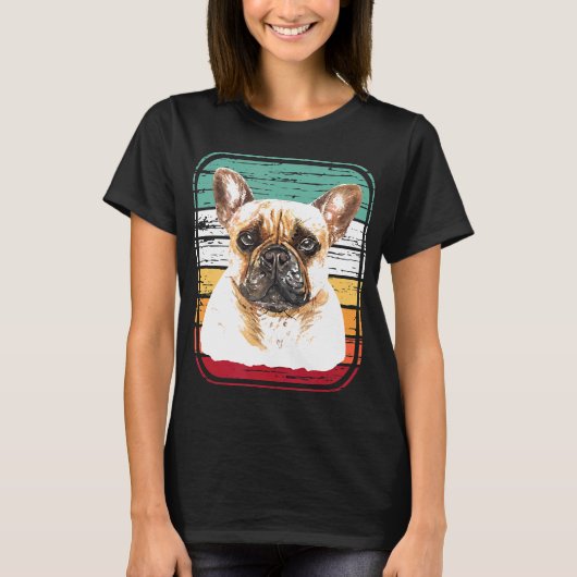 Franse Bulldog Dog Ma or Dad Love Bulldogs Dogs T-shirt (Voorkant)
