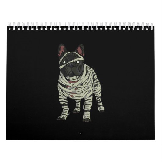 Franse Bulldog Dog Mummy Halloween Gift Kalender (Hoes)
