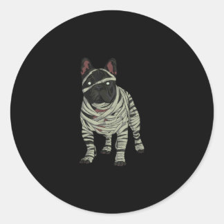 Franse Bulldog Dog Mummy Halloween Gift Ronde Sticker