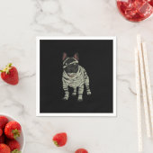 Franse Bulldog Dog Mummy Halloween Gift Servet (Insitu)