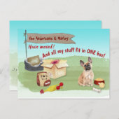 Franse Bulldog Dog ons nieuwe Briefkaart (Voorkant / Achterkant)