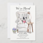 Franse Bulldog Dog We hebben een bewegende aankond Aankondiging (Voorkant)