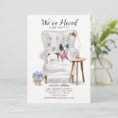 Franse Bulldog Dog We hebben een bewegende aankond Aankondiging (Staand voorkant)