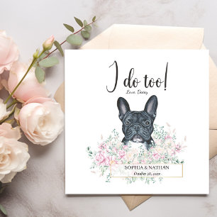 Franse Bulldog Dog Wedding Cocktail Napkins Servet