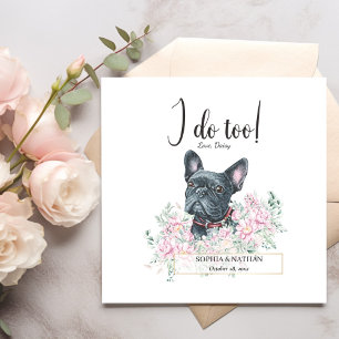 Franse Bulldog Dog Wedding Cocktail Napkins Servet