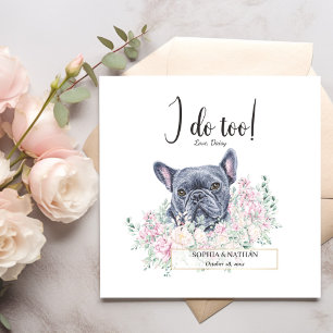 Franse Bulldog Dog Wedding Cocktail Napkins Servet