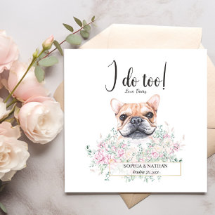 Franse Bulldog Dog Wedding Cocktail Napkins Servet