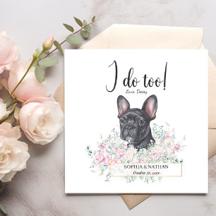 Franse Bulldog Dog Wedding Cocktail Napkins Servet