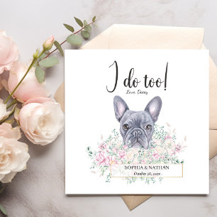 Franse Bulldog Dog Wedding Cocktail Napkins Servet