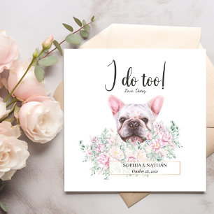 Franse Bulldog Dog Wedding Cocktail Napkins Servet