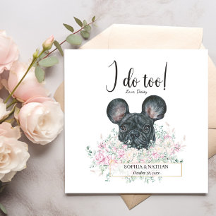 Franse Bulldog Dog Wedding Cocktail Napkins Servet