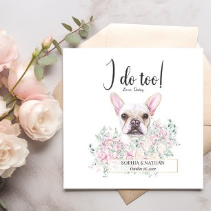 Franse Bulldog Dog Wedding Cocktail Napkins Servet